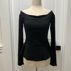 BCBG Maxazria black off the shoulders top. Size S